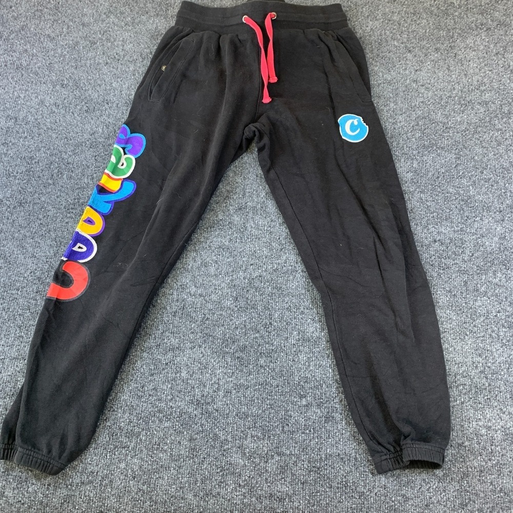 Cookies Joggers Sweatpants Men S Black Good Spellout Logo Fleece Tapered 5125